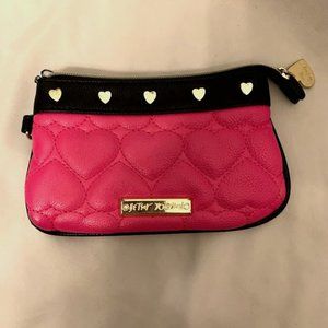 Betsey Johnson Pink Quilted Heart Wallet